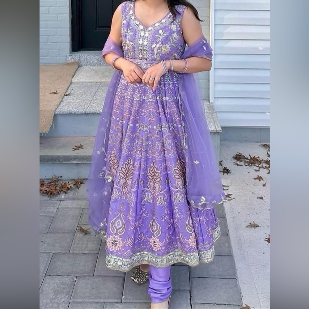 Lashkaara Lavendar Anarkali Suit